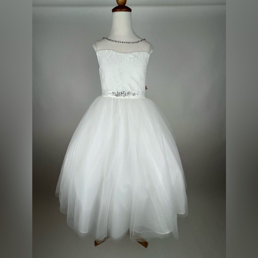 Girls beige party dress